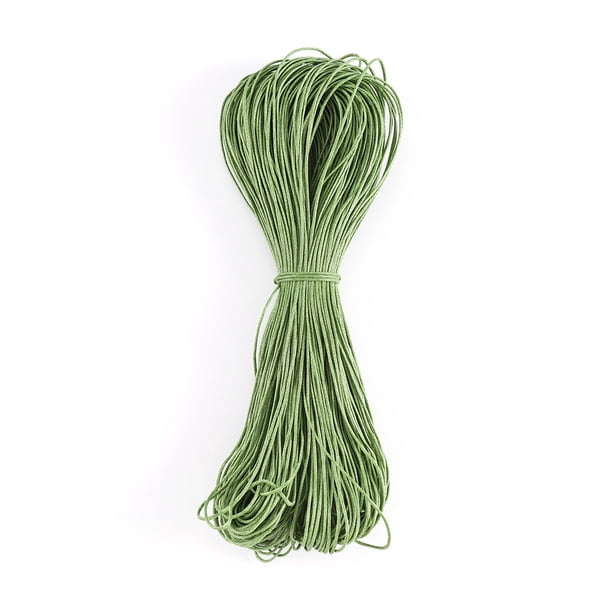 Zhuge Hilo encerado para hacer pulseras, hilo encerado para pulseras, cordón de poliéster encerado para pulseras, collares, color verde