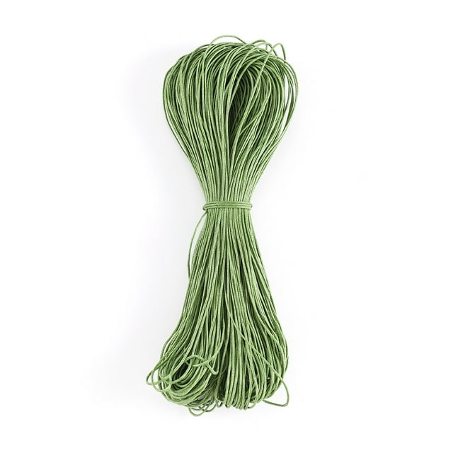 Zhuge Hilo encerado para hacer pulseras, hilo encerado para pulseras, cordón de poliéster encerado para pulseras, collares, color verde