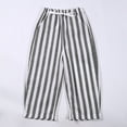 thumbnail image 2 of Byoo Striped Pants for Boys Straight Fit Wide Lege Loose High Elastic Waist Trousers Child Active Comfy Pants, 2 of 6
