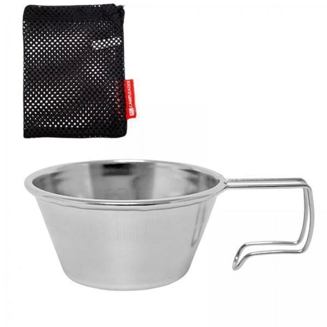 3x Taza de 50ml con Asa Plegable, Taza de Portátil de Material Acero Inoxidable 304 para Acampar, Libre, Viajes, Montañismo, Senderismo 3 piezas