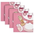 thumbnail image 5 of BZSMCE Satin Native Fab Cotton Dinner Napkin Cute Dollar Rabbit Reusable, 5 of 8