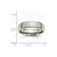 thumbnail image 7 of Grey Titanium Ring Band Wedding Beveled Comfort Edge 6mm Brushed and Polished, 7 of 7