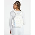 thumbnail image 5 of No Boundaries Women's Hands Free Mini Backpack, Off White Lilacs, 5 of 6