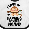 thumbnail image 4 of Inktastic Monkey I Love Hanging out with My Mommy Boys or Girls Baby Bib, 4 of 4
