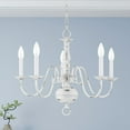 thumbnail image 2 of Livex Lighting Williamsburgh 5 Light Chandelier in Antique White, 2 of 11