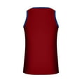 thumbnail image 4 of Sakmal Mens Tank Tops Summer Crew Neck Red Red Camisole Breathable Muscle Workout Solid Sleeveless Shirts, 4 of 7