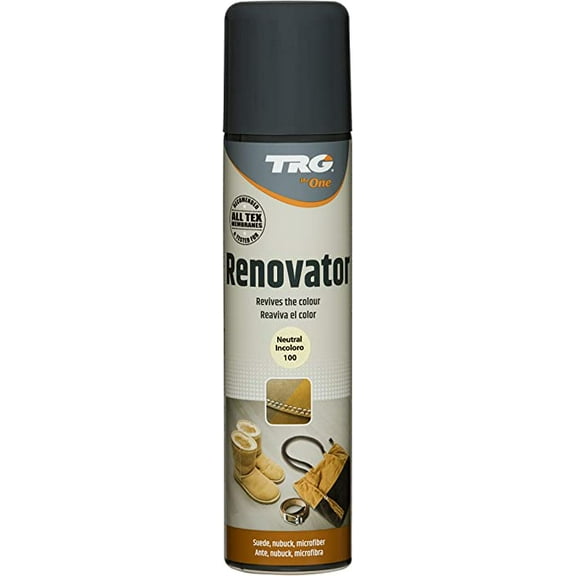 TRG Neutral Suede Renovator Spray - revives the original color by replacing the natural oils lost from the for suede shoes and nubuck shoes