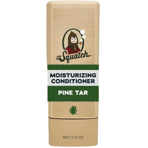 Dr. Squatch Mens Hair Moisturizing Conditioner, Natural Sulfate Free Hydrating Conditioner for Men, Pine Tar, 11 fl Oz