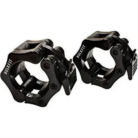 HULKFIT 2” Quick Release ABS Olympic Barbell Clamp Clip Collar - Black