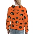 thumbnail image 2 of Hoodies for Women - halloween pumpkins cute Patterns Comfrt Colour Drawstring Women'S Fashion Hoodies & Sweatshirts, Fall Outfits Clothes for Women 2024 Pullover with Kangaroo Pocket, 2 of 7