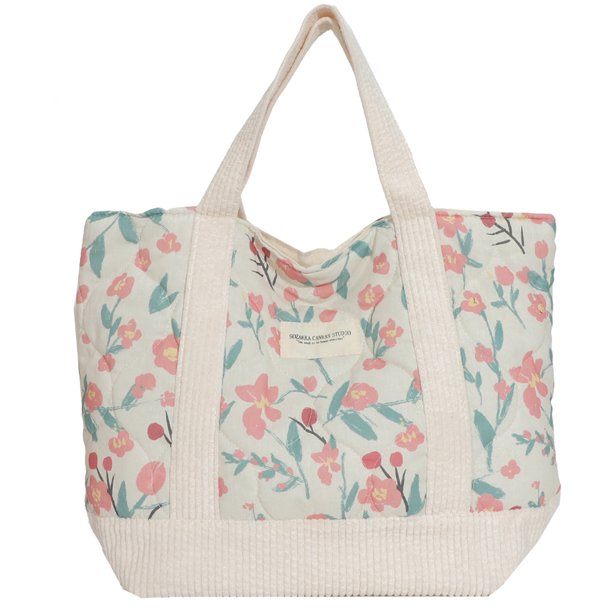 Bolso de mano acolchado floral para mujer bolso Hobo elegante informal para viajes al aire libre
