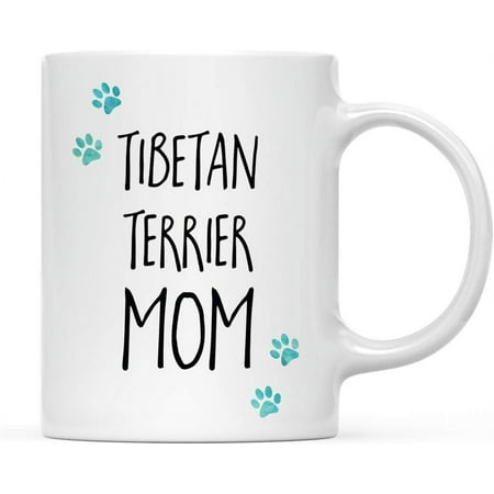 

Andaz Press Funny Dog Mom 11oz. Coffee Mug Gag Gift Tibetan Terrier Dog Mom Pawprint Graphics 1-Pack Dog Lover s Christmas Birthday Ideas Includes Gift Box