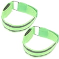 thumbnail image 1 of PAMINGONO 2Pcs Light Green Arm Bands Nylon Plastic For Outdoor Running Night Reflective Gear, 1 of 7