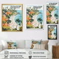 thumbnail image 4 of Designart "Coastal Beach Paradise in Pastel Colors III" Coastal Canvas Wall Art - Coastal Green Coastal Beach Entryway Wall Art Print, 4 of 6