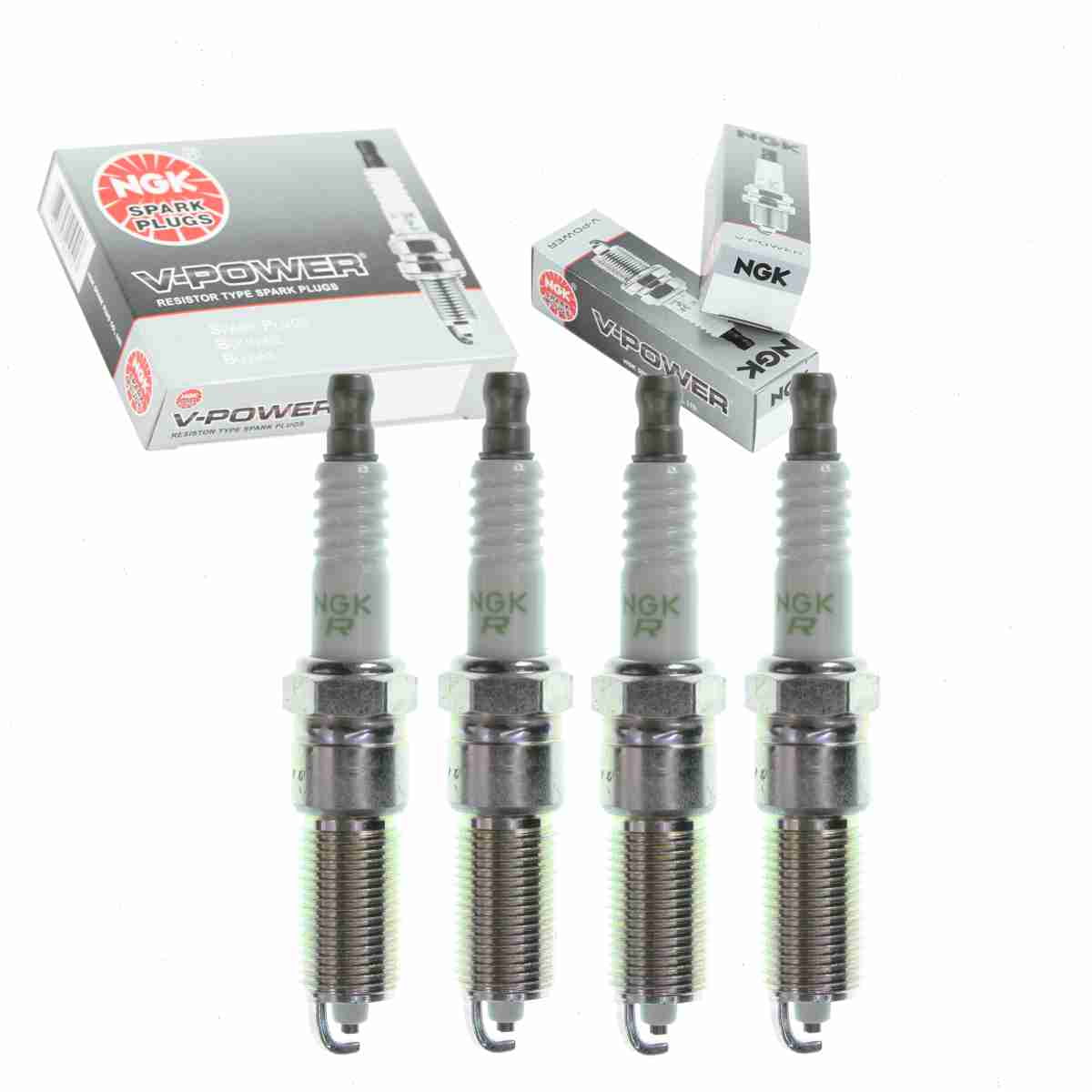 4 pc NGK 5306 V-Power Spark Plugs for 443 443C2 570 570C2 6711 7994 E3.66 RE14MCC4 RE16MC S2LZTR4A11 SOLZTR4A11 Ignition Wire Secondary Fits select: 2003-2008 DODGE RAM 1500