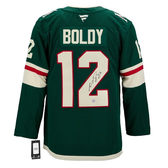 Chandail Premium Signé Matt Boldy Minnesota Wild Fanatics