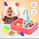 thumbnail image 3 of Juego De Juguetes De Cocina Con Fregadero De Agua Corriente Lavavajillas Electrónico Con Grifo Juguete De Juego De Rol Para Niñas Y Niños Cateissary FN007272-01, 3 of 6
