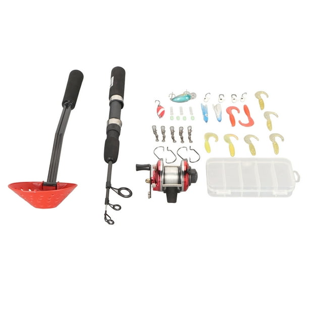 Reel Ice Fishing Rod Reel Combo Complete Set Ice Fishing Gear With