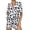Cow Print, variant on Ekouaer Womens Silk Satin Pajama Sets 2 Piece Button Down Silk Pjs Shorts Sets Cute Print Short Sleeve Sleepwear