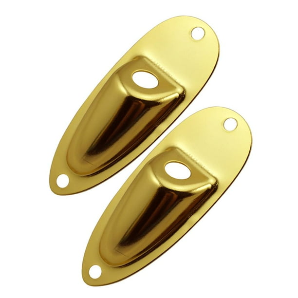 Placa base del conector de salida de guitarra eléctrica y 4 tornillos SQ guitarra eléctrica Oro