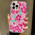 thumbnail image 2 of Funda de teléfono con diseño floral de verano en color rosa para iPhone 13, 11, 12, 14, 15, 16 Pro Max, XR, X, XS, 7, 8, 15 Plus, SE, transparente a prueba de golpes, 2 of 5