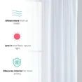 thumbnail image 4 of Cortinas de tul transparente de 132 cm de ancho para sala de estar, dormitorio, modernas cortinas de tela de organza y gasa de tul, 4 of 5
