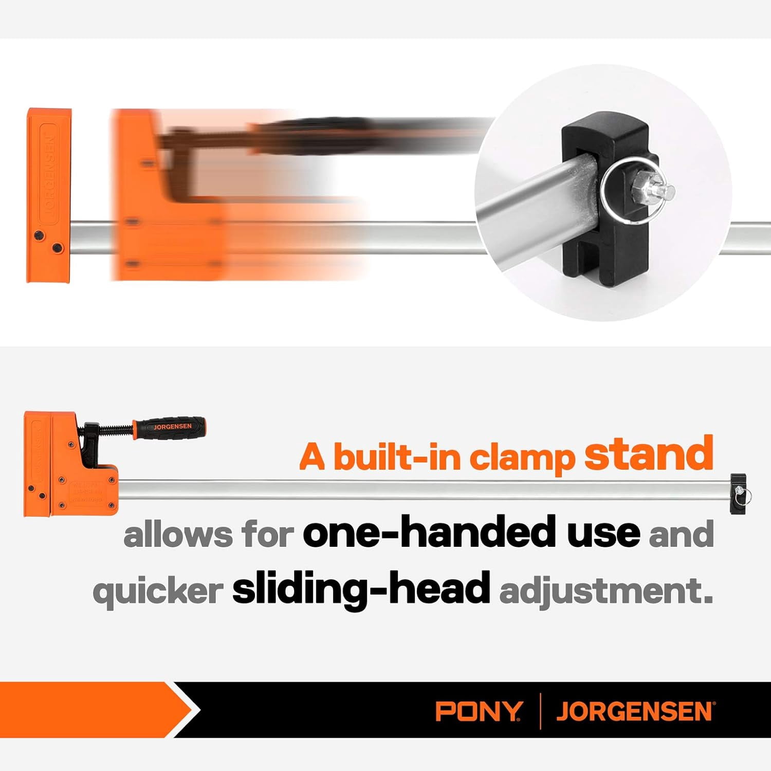 JORGENSEN 36-inch Bar Clamps, 90°Cabinet Master Parallel Jaw Bar Clamp Set, 2-pack