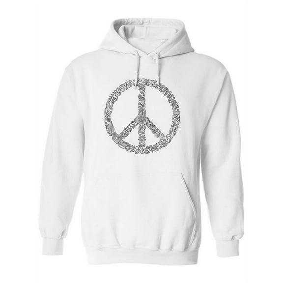 Floral Peace Sign Hoodie Women -SPIdeals Designs, Female 3X-Large