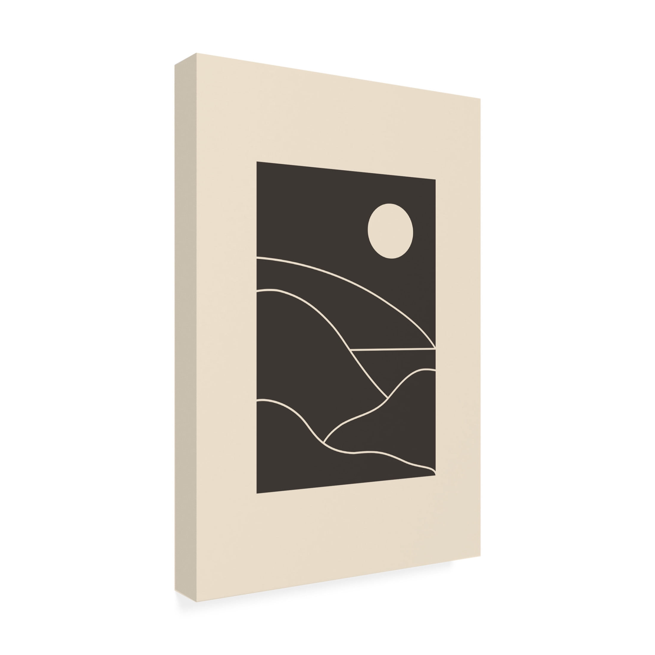 Trademark Fine Art jay stanley Black Minimal Mountains 1 Canvas Wall Art
