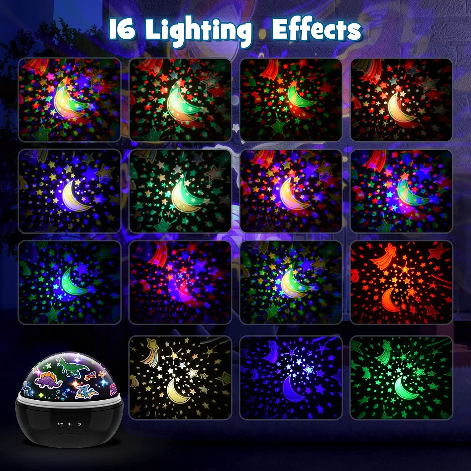 Star Projector Night Light for Kids, Dinosaurs Star Projector Light Gifts for 3 4 5 6 7 8 Year Old Boys Girls, Dinosaurs Toys for 3-12 Year Old, Galaxy Projector for Kids Room