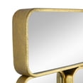 thumbnail image 3 of 32 Inch Luxury Wall Decor Mirror, 8 Gold Finished Curved Metal Frames- Saltoro Sherpi, 3 of 5