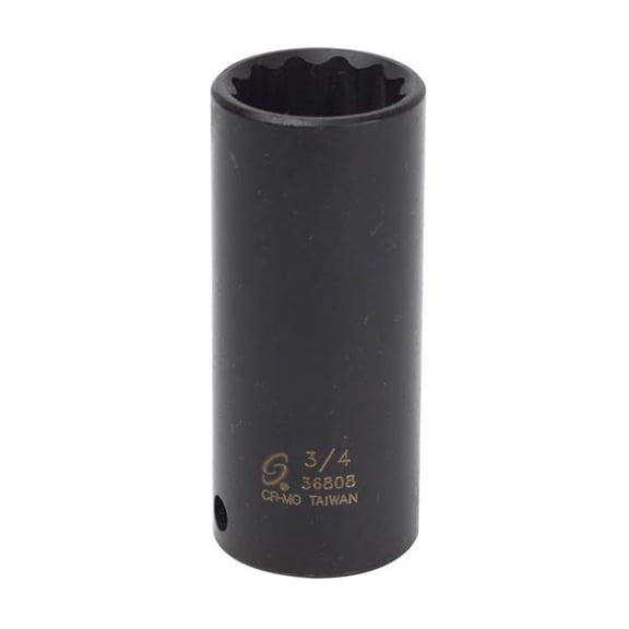 Sunex Tools 36808 - 3/8" Drive 3/4" 12 Point Deep Impact Socket