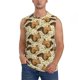 thumbnail image 1 of Fotbe Cute Squirrel with Green Leaves Men's Camiseta sin Mangas Estampada para Hombres, Playera Casual para Gimnasio, Entrenamiento, Playa-Medium, 1 of 7