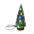 thumbnail image 1 of Mini Christmas Tree, Bottle Brush Tree, Small Pine Tree with Wooden Bases for Xmas Holiday Party Home Tabletop Tree Decor with Light, 1 of 9