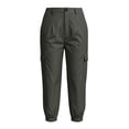 thumbnail image 5 of Hurxie Cargo Capri Pants for Women High Waisted Elastic Knit Waist Casual Capris Trousers Cropped Pants Dark Gray,M, 5 of 8
