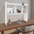thumbnail image 5 of White Desktop Bookshelf,Wood Countertop Storage Hutch with 4 Shelves for Computer Desk,3-Tier Desktop Display Organizer Rack for Home,Office,Dorm, 5 of 24