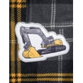 thumbnail image 3 of John Deere Construction Flannel Shacket with Fleece Lining Plaid Toddler to Little Kid, 3 of 4