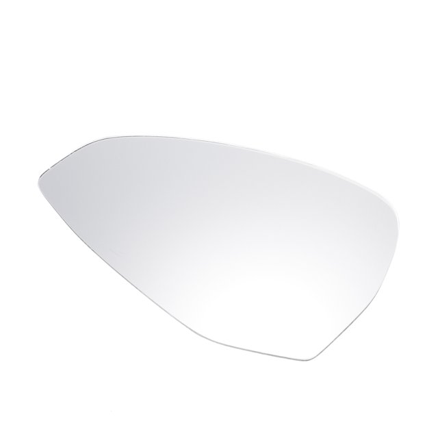 unique bargains 1 pcs reemplazo del cristal del espejo retrovisor izquierdo calefaccionado de vidrio blanco para audi a4 15-23 reemplazo del cristal lado izquierdo (conductor) en blanco, vista frontal centrada del panel de vidrio real con borde biselado y placa posterior integrada visible, forma asimétrica adaptada a Audi A4 2015-2023, superficie lisa para espejos eléctricos calefaccionados, fondo blanco neutro. Suele usarse como repuesto directo en talleres de autopartes.