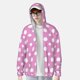 thumbnail image 2 of Balery Purple And White Polka Dot Sudadera ligera de manga larga con capucha y protección solar UPF 50+ para hombre y mujer, ideal para pesca y running-XX-Large, 2 of 7