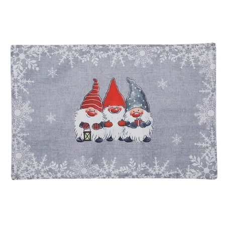 

Yesbay Place Mat Christmas Pattern Non-Slip Fabric Wedding Party Desktop Cushion Home Decor