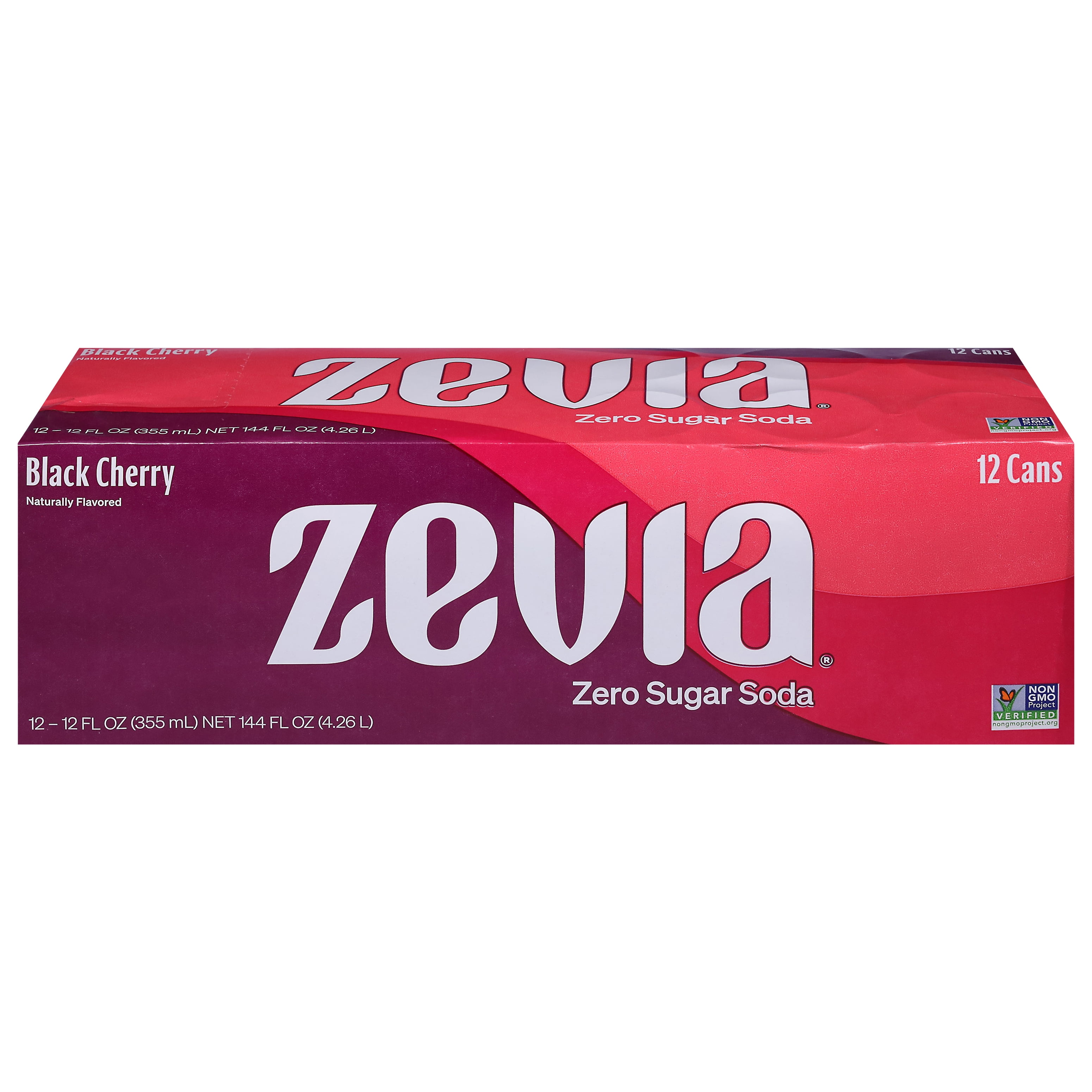 Zevia Zero Sugar Black Cherry Soda 12 - 12 fl oz Cans