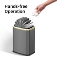thumbnail image 2 of KSSKSS 2.1 Gallon/8L Stainless Steel Bathroom Trash Can with Swing Lid, Silent Garbage Can for Bathroom, Bedroom, Office,Living-Room (Titanium Black), 2 of 8