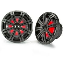 Kicker 8" Charcoal Marine LED Speakers, 1 Pair of OEM replacement speakers