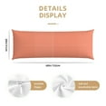 thumbnail image 2 of Naloa Orange Gingham Super Soft 20x60 Body Pillow Case,Long Side Hidden Zipper（PILLOWS ARE NOT INCLUDED）, 2 of 6