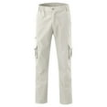 thumbnail image 3 of Kureaily Men's Elastic Waist Loose Fit Lightweight Workwear Pull On Cargo Pants, 3 of 4