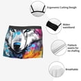 thumbnail image 4 of KLL Cool Colorful Wolf Men's Cotton Boxer Briefs Underwear-Small, 4 of 8