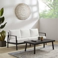 thumbnail image 2 of Linon Turner Outdoor Lightweight Rust Resistant Coffee Table in Black Aluminum, 2 of 17