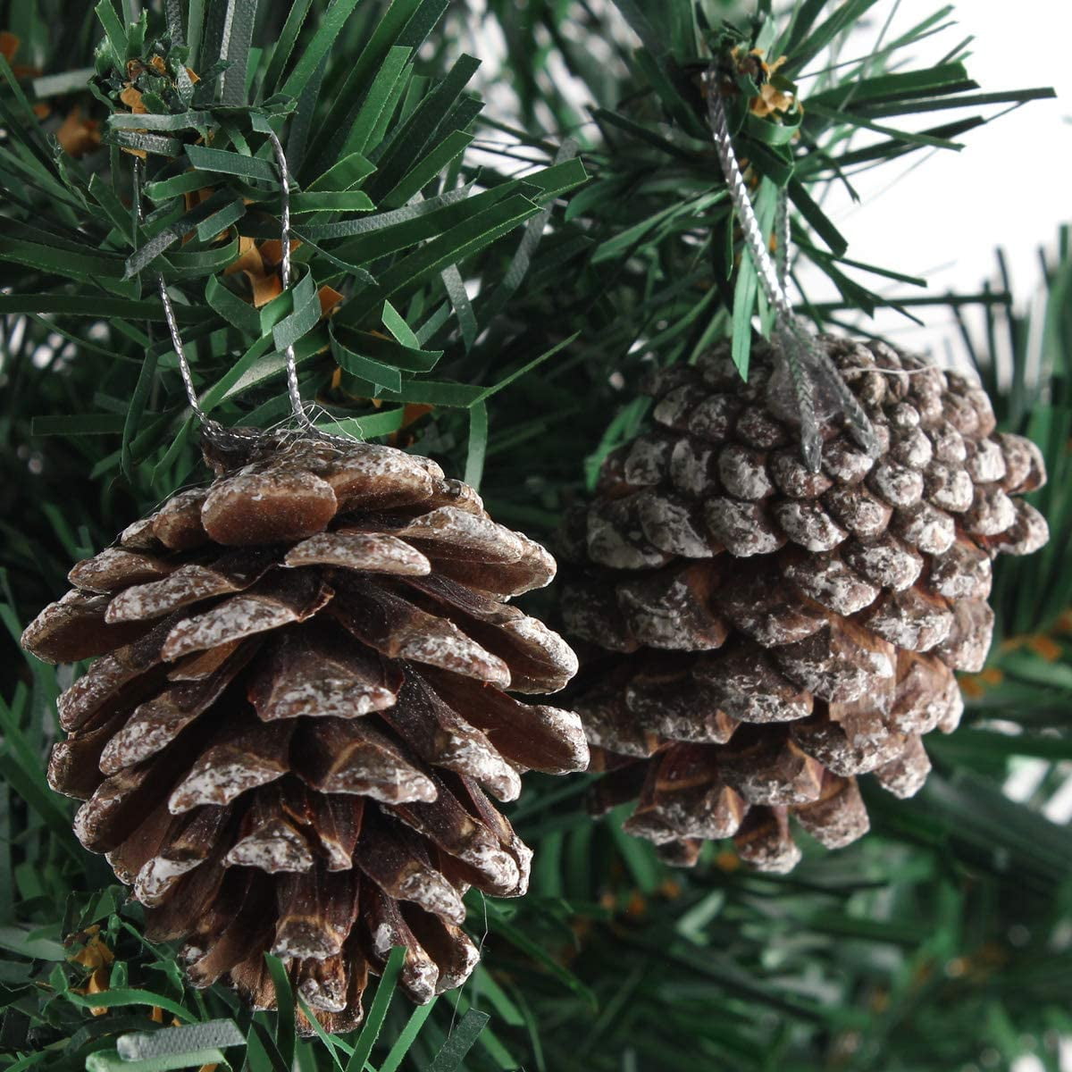 Durable and Versatile: 6 Pcs Frosted Pine Cones for Indoor and Outdoor  Decorating - 24 Pcs 