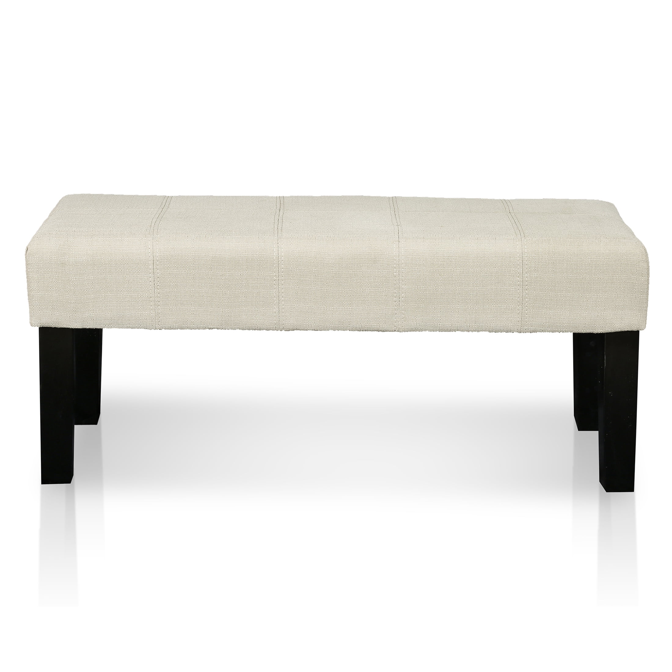 Furniture of America Diani Fabric Upholstered Accent Bench, Ivory