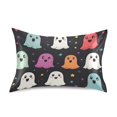 thumbnail image 7 of Yayeee Pillowcase King Size Set of 2 Satin Wrinkle Resistant Pillow Case, Colorful Halloween Ghost, 7 of 7